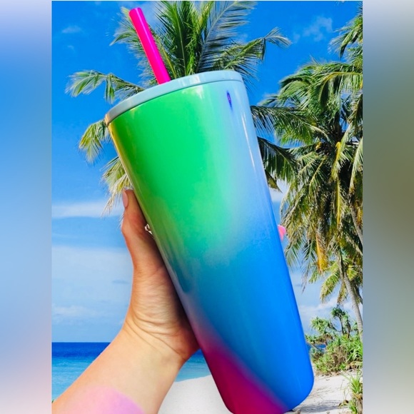 Starbucks Ombre Technicolor Paint Cup Stainless Steel Tumbler Venti New 2023 - Picture 6 of 10